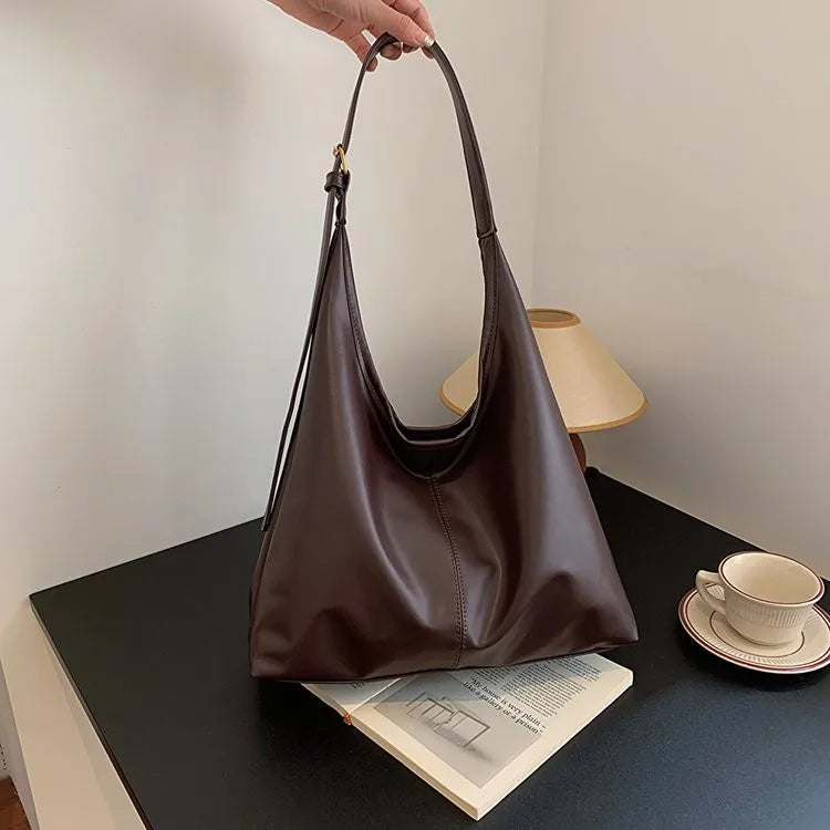 HOMEFISH Bolso Tote Nuevo, Bolso de Mano y Hombro para Mujer, Estilo Retro Sencillo, Gran Tamaño