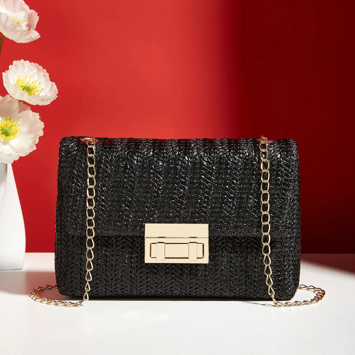 Bolso Bandolera para Mujeres Correa de Cadena: Elegante Accesorio de Hombro