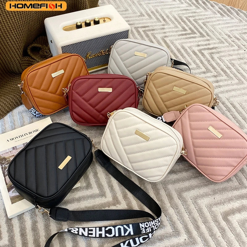 HOMEFISH Bolso de Hombro de Piel PU de Alta Calidad, Bolso Bandolera Sencillo y Casual para Mujer