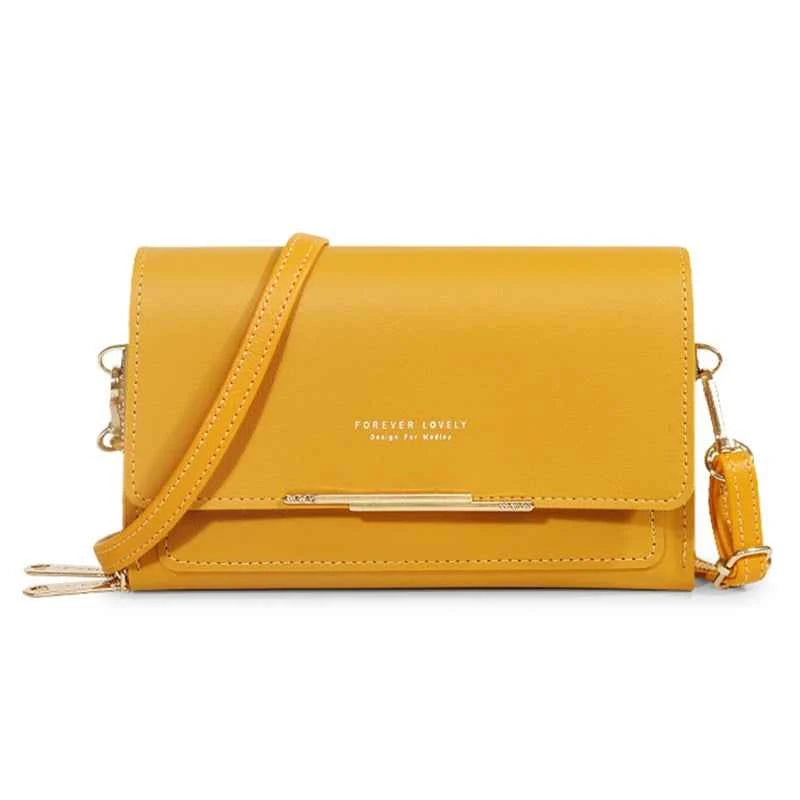 Bolso Cartera Estilo Coreano para Mujer, Multi-Tarjetas, Gran Capacidad, Bolso de Hombro Casual para Móvil