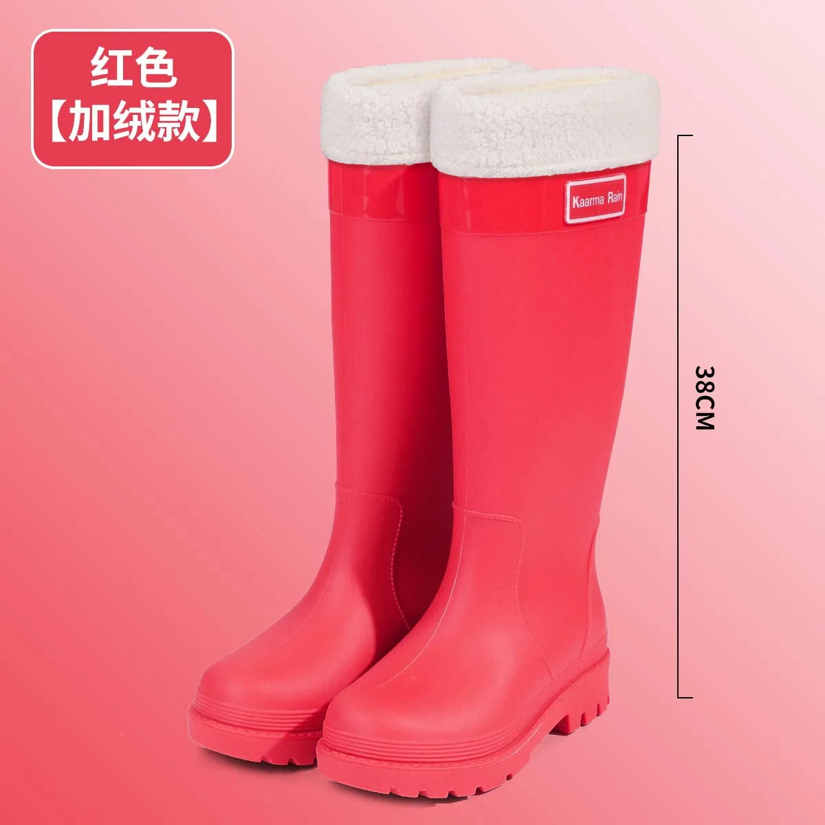 Botas de Lluvia para Mujer, Media Caña, Impermeables, Forro Cálido de Algodón, Ideales para Jardín e Invierno