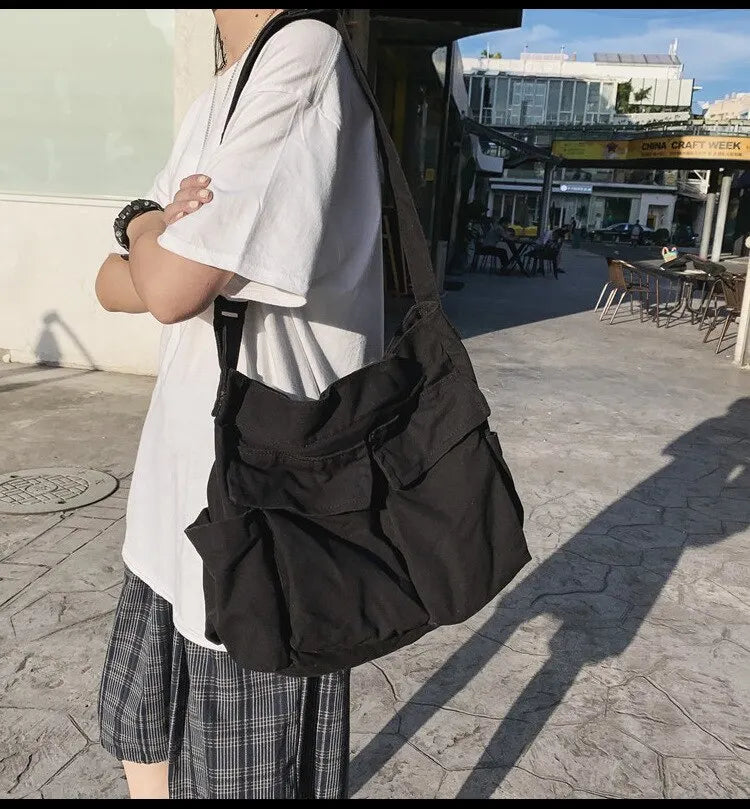 Bolso de Hombro de Lona Vintage Clásico para Mujer, Bandolera Suave de Viaje, Gran Capacidad