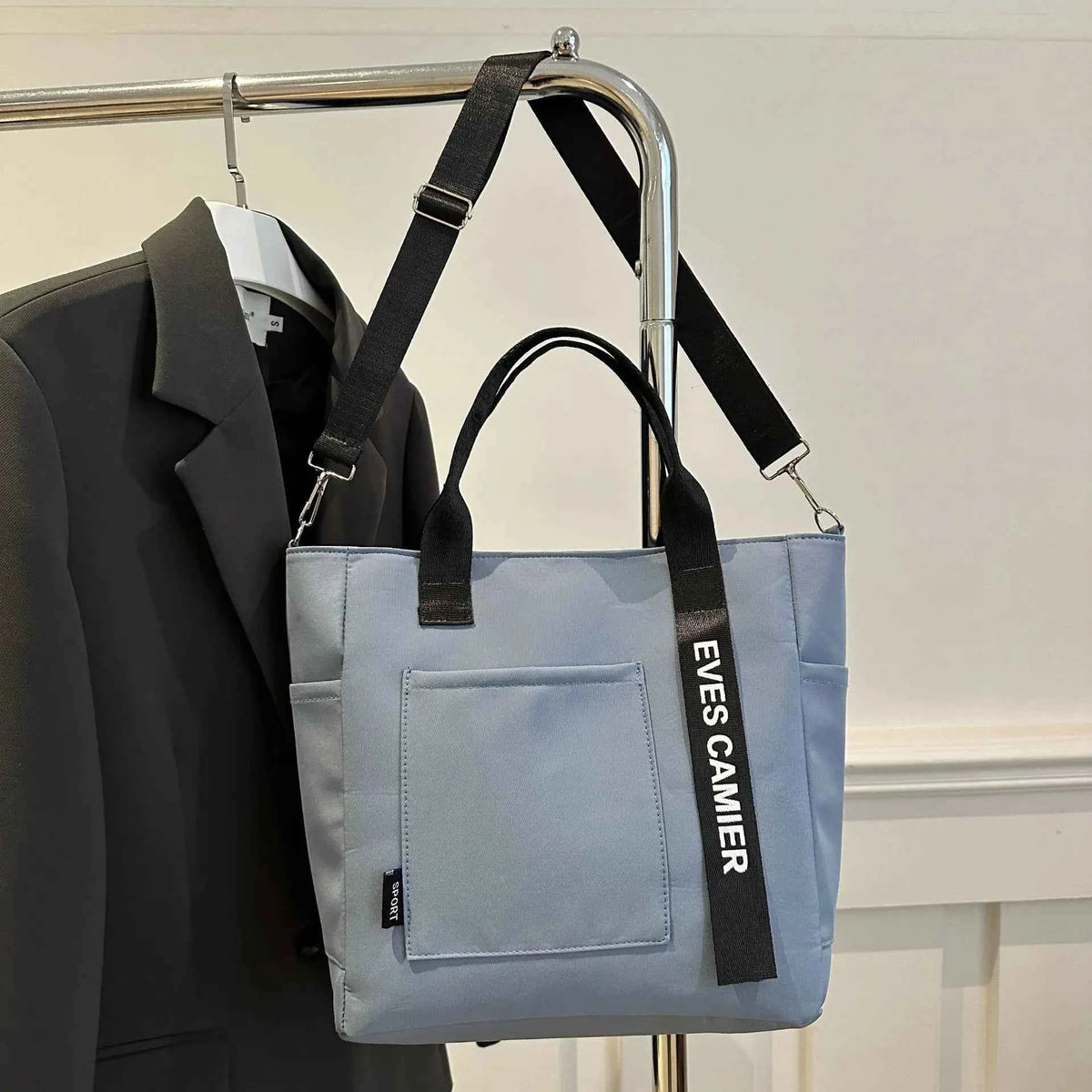 Bolso Tote de Nylon Impermeable para Mujer, Gran Capacidad, Ligero, Ideal para Estudio, Trabajo, Viaje y Gimnasio