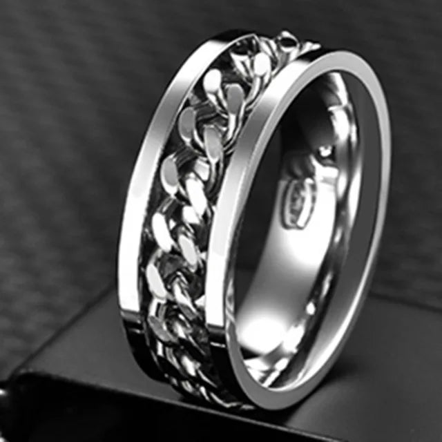 Anillo Giratorio de Acero Inoxidable para Hombre - Alta Calidad y Estilo Spinner Punk
