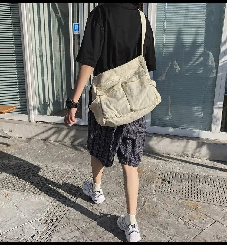 Bolso de Hombro de Lona Vintage Clásico para Mujer, Bandolera Suave de Viaje, Gran Capacidad