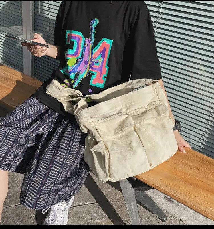 Bolso de Hombro de Lona Vintage Clásico para Mujer, Bandolera Suave de Viaje, Gran Capacidad