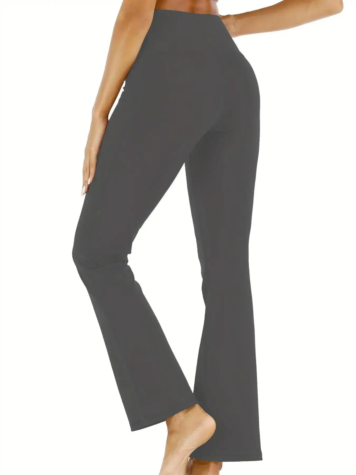 Pantalón Acampanado Yoga Cintura Alta con Bolsillos | Fitness 2026