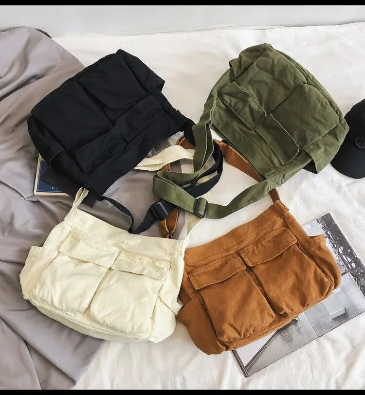 Bolso de Hombro de Lona Vintage Clásico para Mujer, Bandolera Suave de Viaje, Gran Capacidad