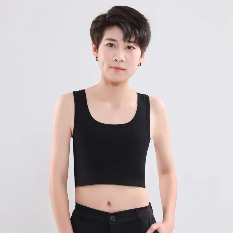 Top Corset para Mujer, Media Manga, Ropa Interior Faja Pectoral, con Vendaje, Camiseta de Tirantes