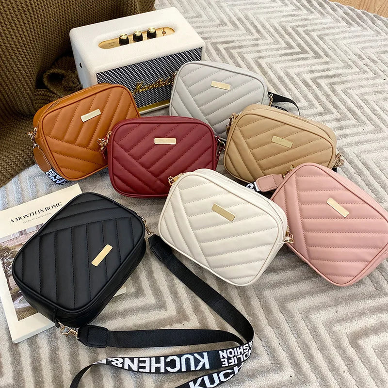 HOMEFISH Bolso de Hombro de Piel PU de Alta Calidad, Bolso Bandolera Sencillo y Casual para Mujer