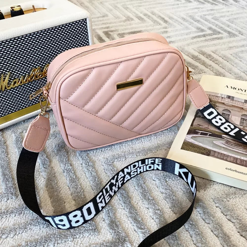HOMEFISH Bolso de Hombro de Piel PU de Alta Calidad, Bolso Bandolera Sencillo y Casual para Mujer