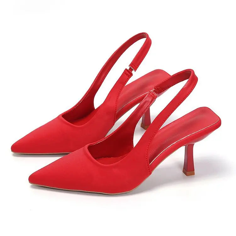 Zapatos de Tacón de Aguja para Mujer 2024, Punta Puntiaguda, Elegantes, Ideales para Fiestas y Bodas