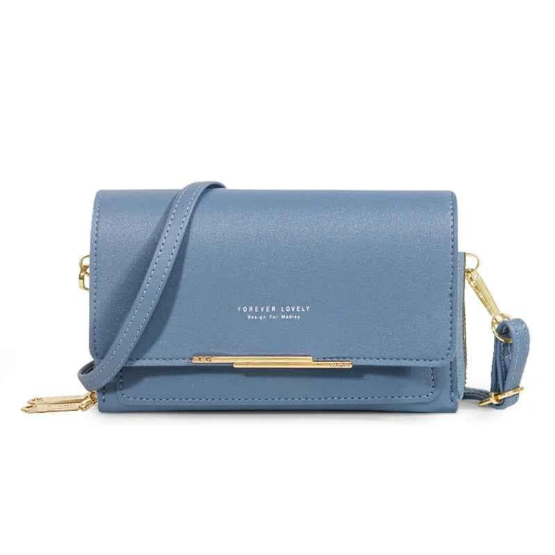 Bolso Cartera Estilo Coreano para Mujer, Multi-Tarjetas, Gran Capacidad, Bolso de Hombro Casual para Móvil