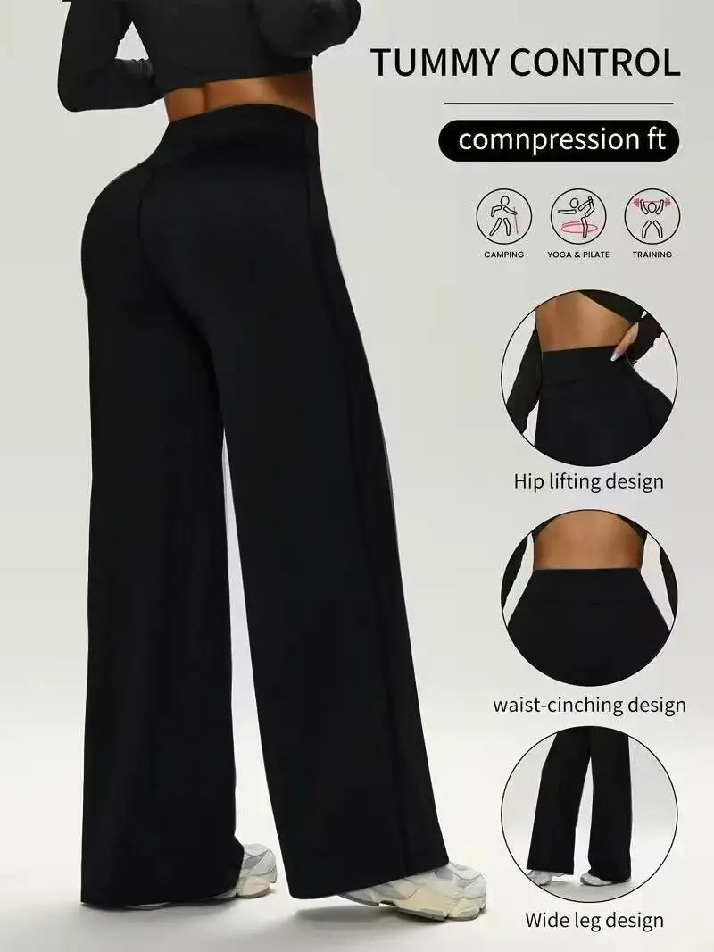 Pantalones Deportivos Suaves de Pierna Recta para Mujer - Transpirables y Ligeros