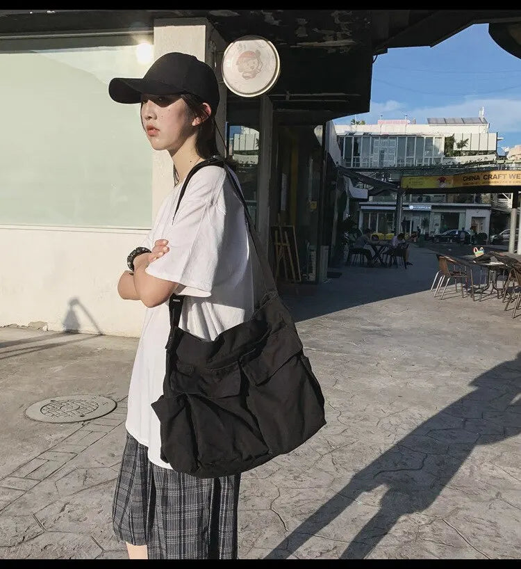 Bolso de Hombro de Lona Vintage Clásico para Mujer, Bandolera Suave de Viaje, Gran Capacidad