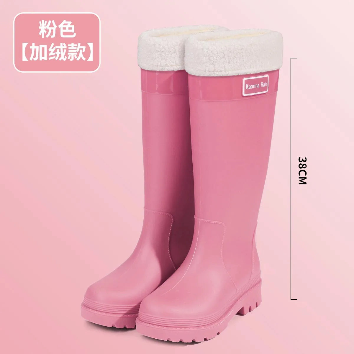Botas de Lluvia para Mujer, Media Caña, Impermeables, Forro Cálido de Algodón, Ideales para Jardín e Invierno