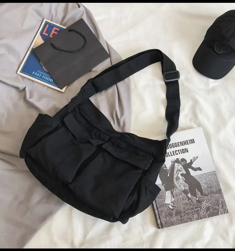 Bolso de Hombro de Lona Vintage Clásico para Mujer, Bandolera Suave de Viaje, Gran Capacidad