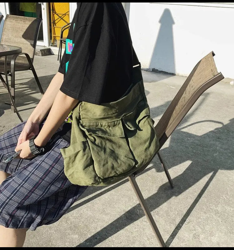Bolso de Hombro de Lona Vintage Clásico para Mujer, Bandolera Suave de Viaje, Gran Capacidad