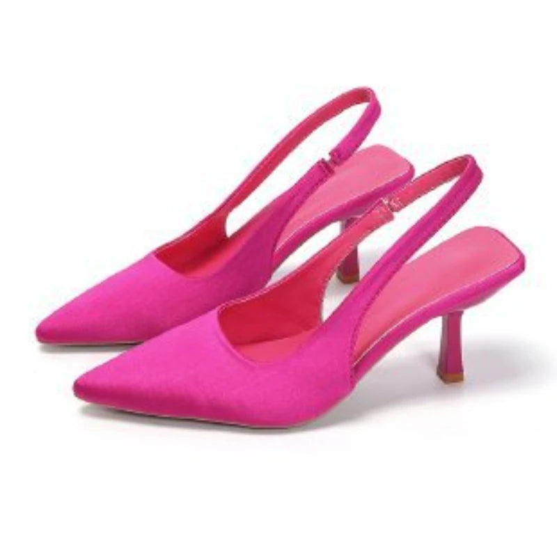 Zapatos de Tacón de Aguja para Mujer 2024, Punta Puntiaguda, Elegantes, Ideales para Fiestas y Bodas
