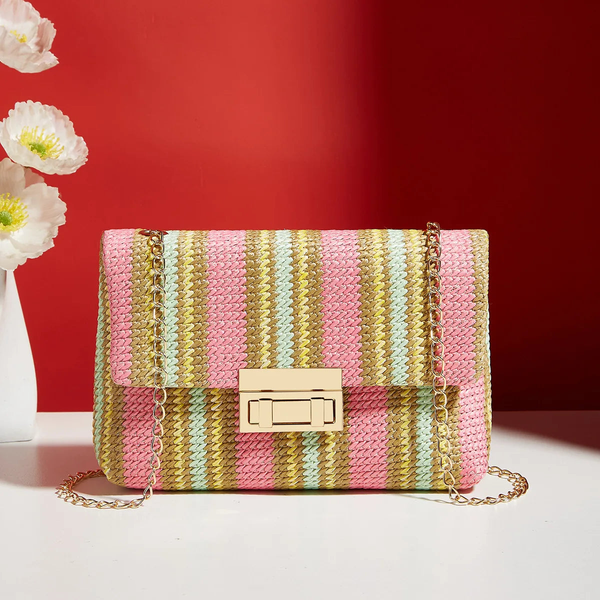 Bolso Bandolera para Mujeres Correa de Cadena: Elegante Accesorio de Hombro