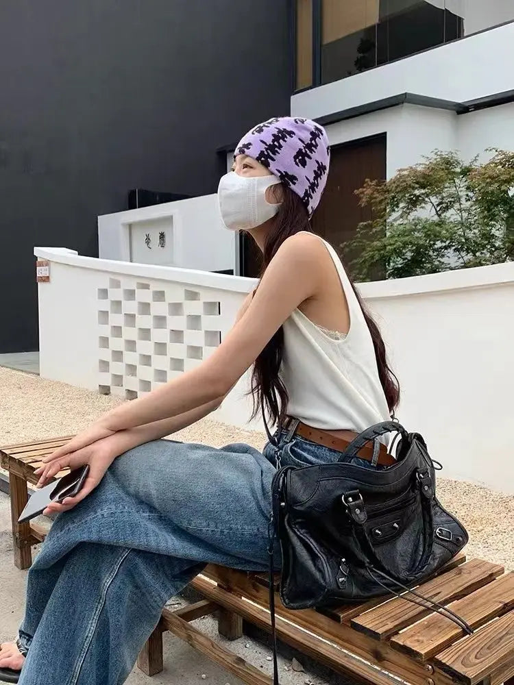 Bolso Motero de Moda 2026, Bolso Tote Urbano para Mujer, Estilo Y2K Callejero, Bandolera de Piel PU