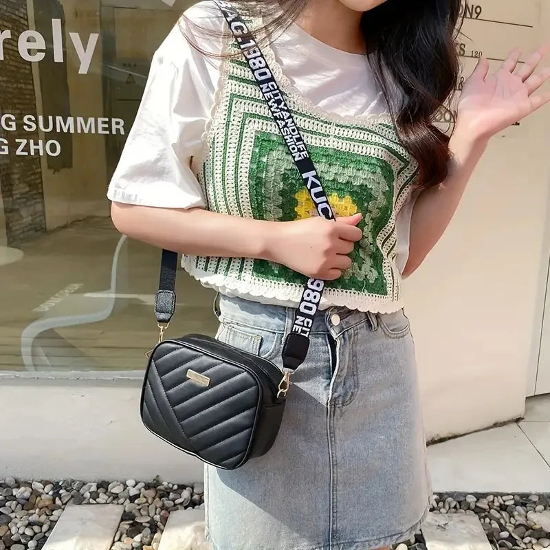 HOMEFISH Bolso de Hombro de Piel PU de Alta Calidad, Bolso Bandolera Sencillo y Casual para Mujer