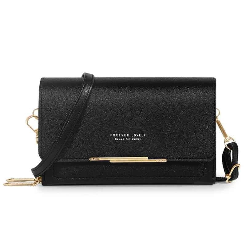 Bolso Cartera Estilo Coreano para Mujer, Multi-Tarjetas, Gran Capacidad, Bolso de Hombro Casual para Móvil