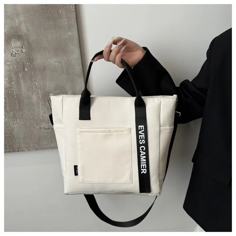 Bolso Tote de Nylon Impermeable para Mujer, Gran Capacidad, Ligero, Ideal para Estudio, Trabajo, Viaje y Gimnasio