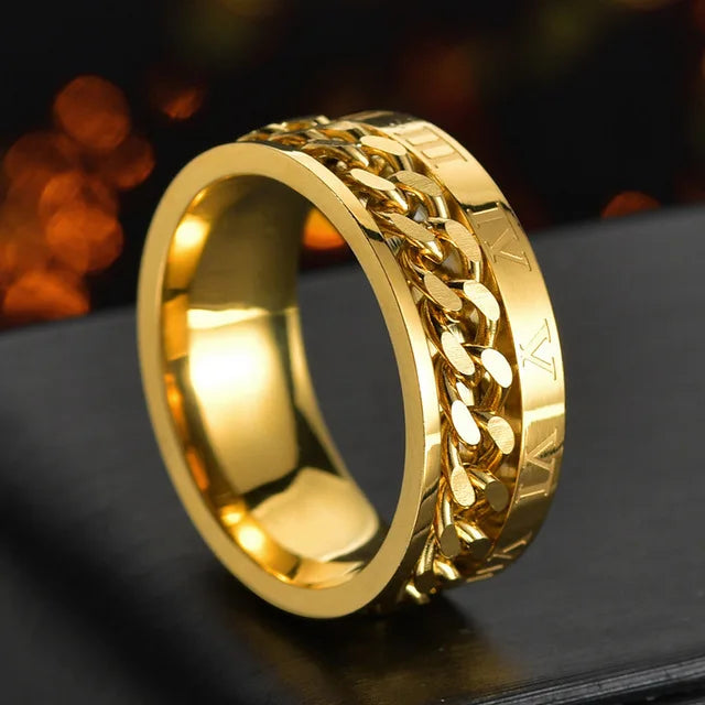 Anillo Giratorio de Acero Inoxidable para Hombre - Alta Calidad y Estilo Spinner Punk