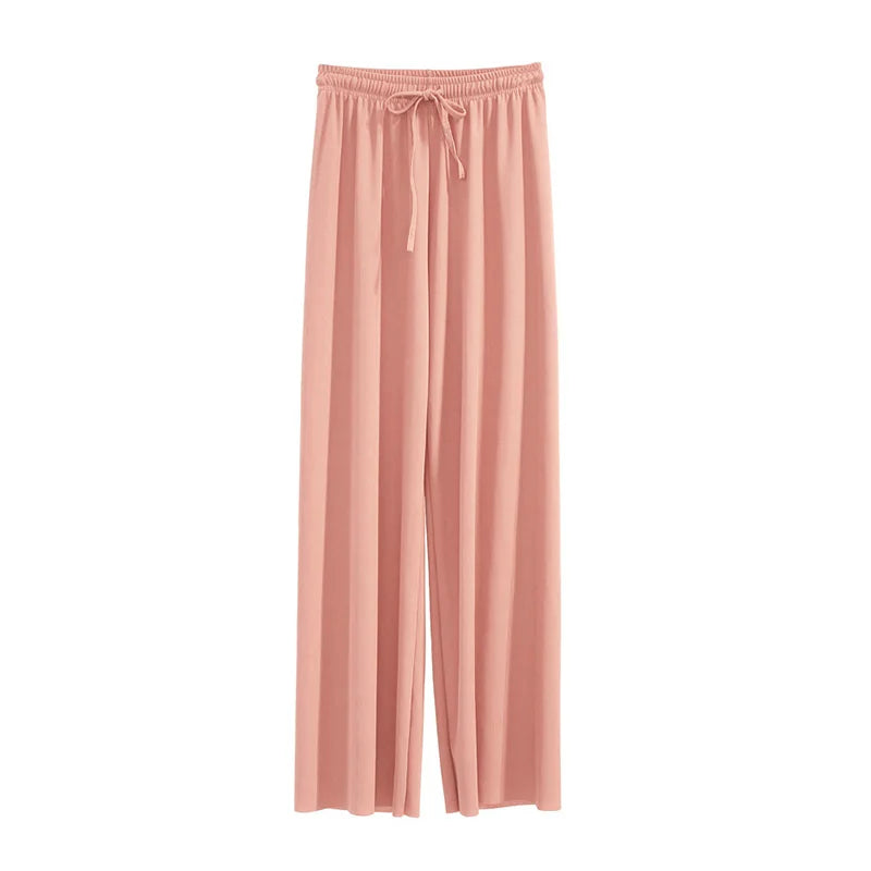 Pantalones de Pierna Ancha a la Altura del Tobillo para Mujer - Casual Verano