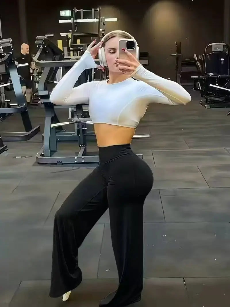 Pantalones Deportivos Suaves de Pierna Recta para Mujer - Transpirables y Ligeros