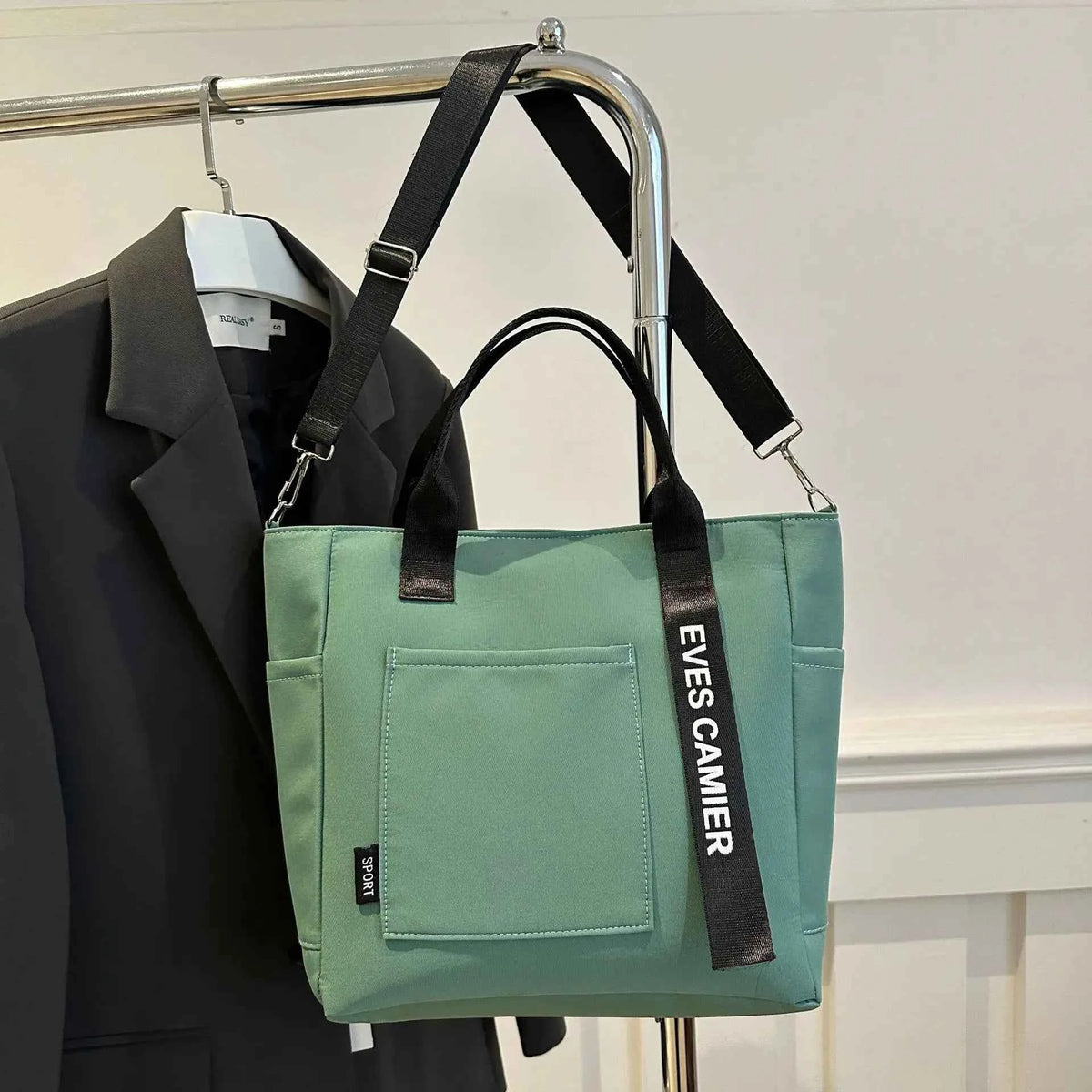 Bolso Tote de Nylon Impermeable para Mujer, Gran Capacidad, Ligero, Ideal para Estudio, Trabajo, Viaje y Gimnasio