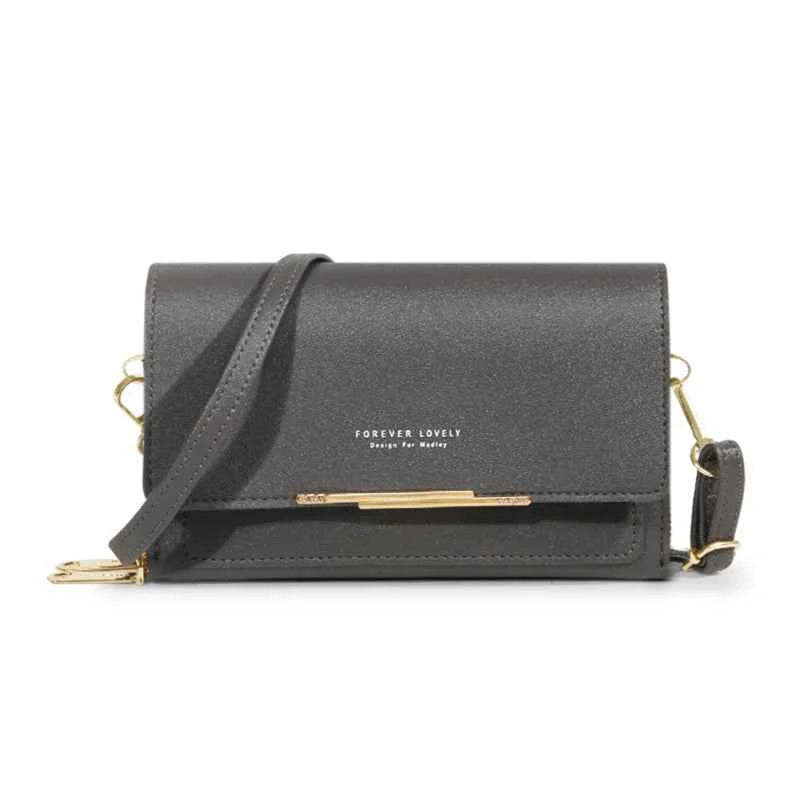 Bolso Cartera Estilo Coreano para Mujer, Multi-Tarjetas, Gran Capacidad, Bolso de Hombro Casual para Móvil