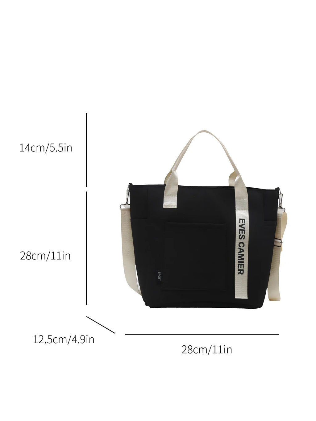 Bolso Tote de Nylon Impermeable para Mujer, Gran Capacidad, Ligero, Ideal para Estudio, Trabajo, Viaje y Gimnasio
