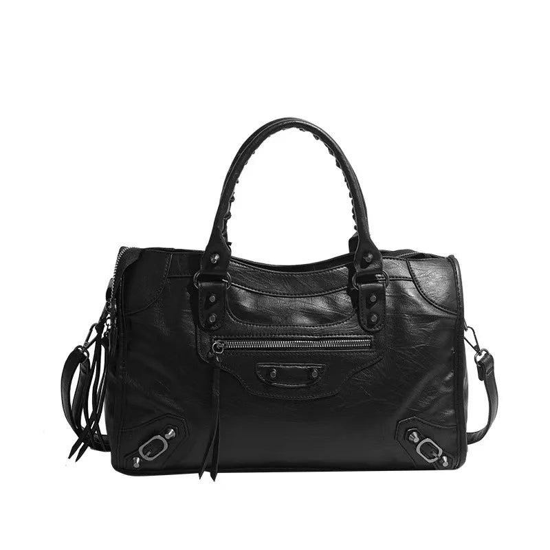 Bolso Motero de Moda 2026, Bolso Tote Urbano para Mujer, Estilo Y2K Callejero, Bandolera de Piel PU