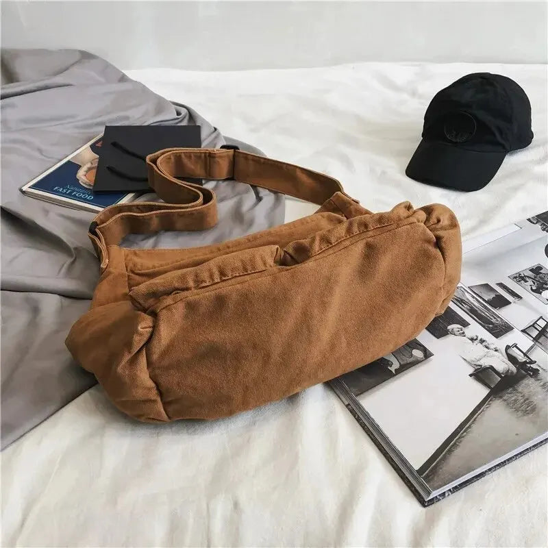 Bolso de Hombro de Lona Vintage Clásico para Mujer, Bandolera Suave de Viaje, Gran Capacidad