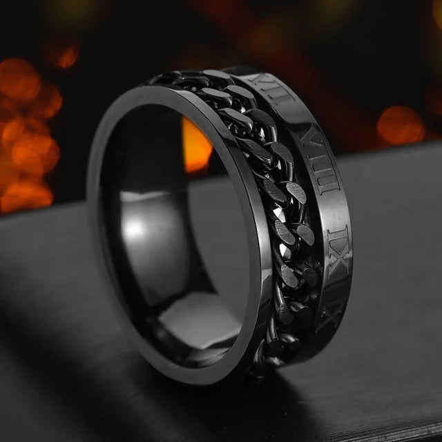 Anillo Giratorio de Acero Inoxidable para Hombre - Alta Calidad y Estilo Spinner Punk