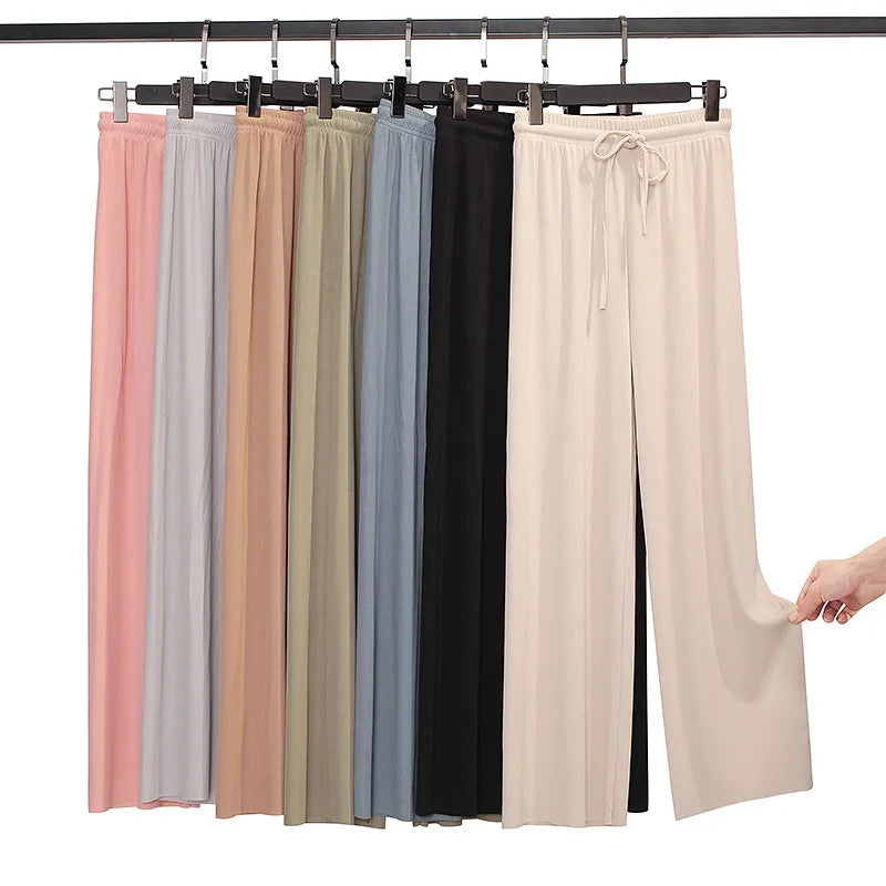 Pantalones de Pierna Ancha a la Altura del Tobillo para Mujer - Casual Verano