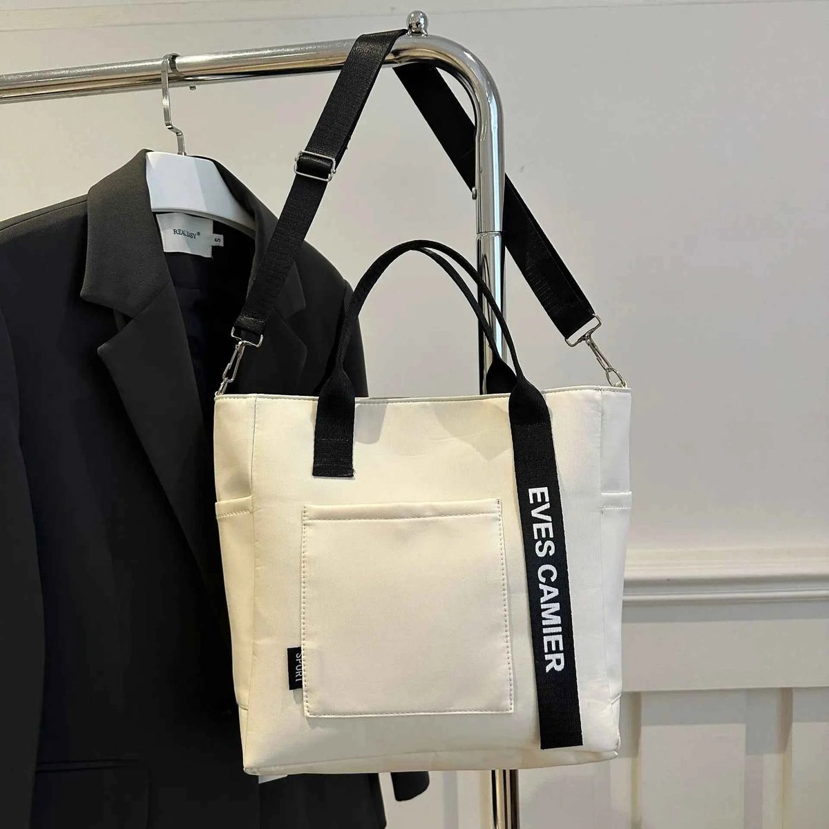 Bolso Tote de Nylon Impermeable para Mujer, Gran Capacidad, Ligero, Ideal para Estudio, Trabajo, Viaje y Gimnasio