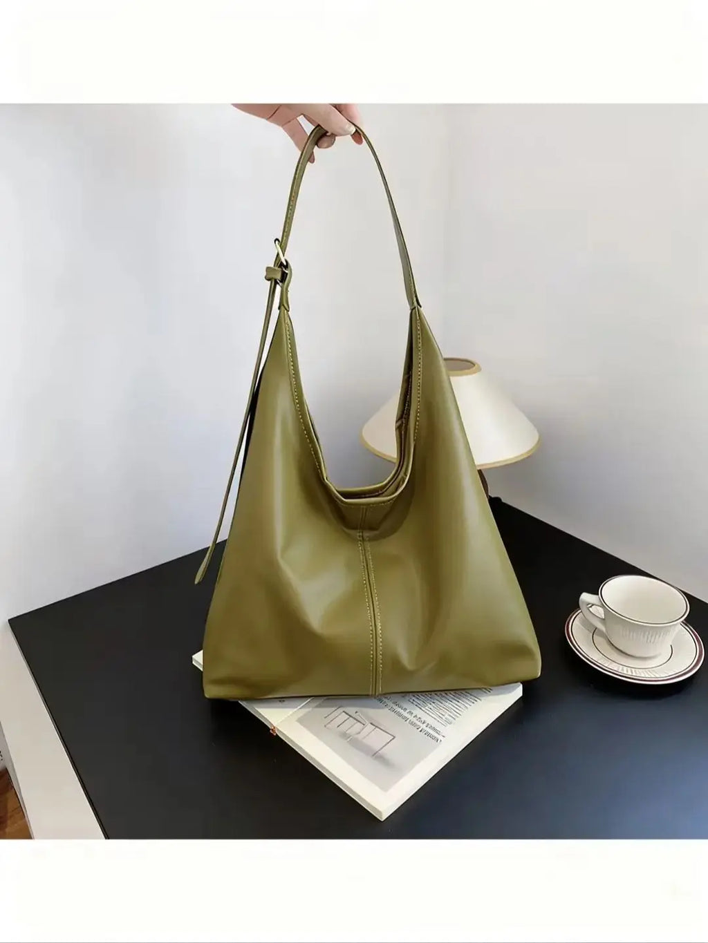 HOMEFISH Bolso Tote Nuevo, Bolso de Mano y Hombro para Mujer, Estilo Retro Sencillo, Gran Tamaño