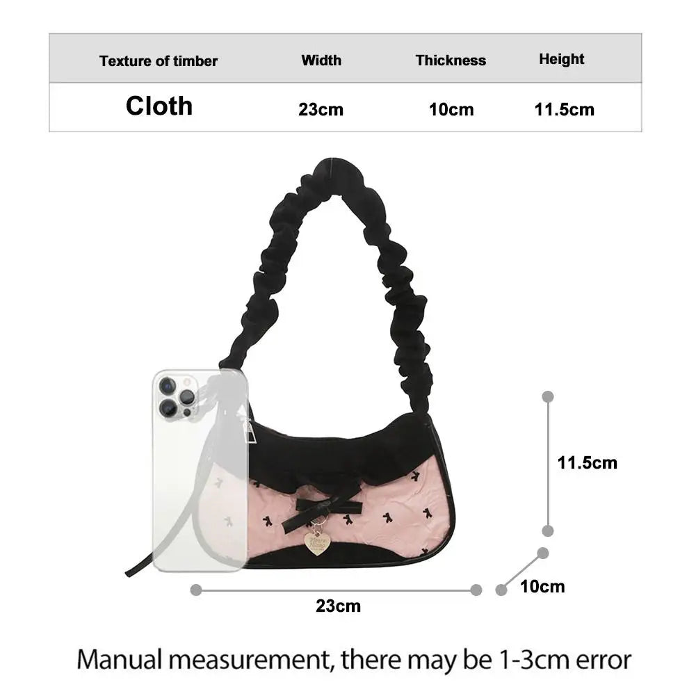 Bolso de Cuadros de Moda para Mujer con Cinta de Encaje, Correa Elástica, Bolso de Hombro para el Día a Día