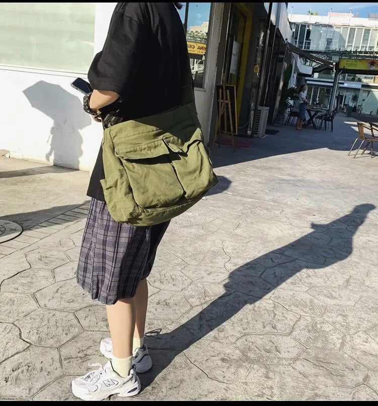 Bolso de Hombro de Lona Vintage Clásico para Mujer, Bandolera Suave de Viaje, Gran Capacidad