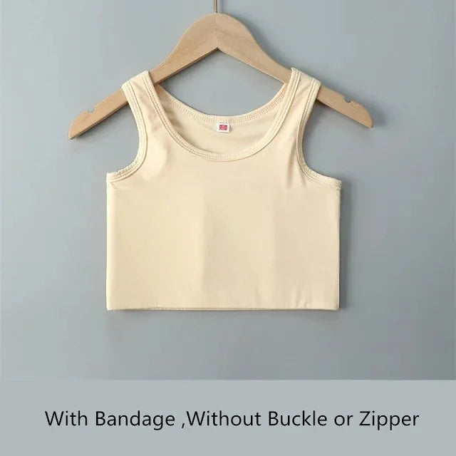 Top Corset para Mujer, Media Manga, Ropa Interior Faja Pectoral, con Vendaje, Camiseta de Tirantes