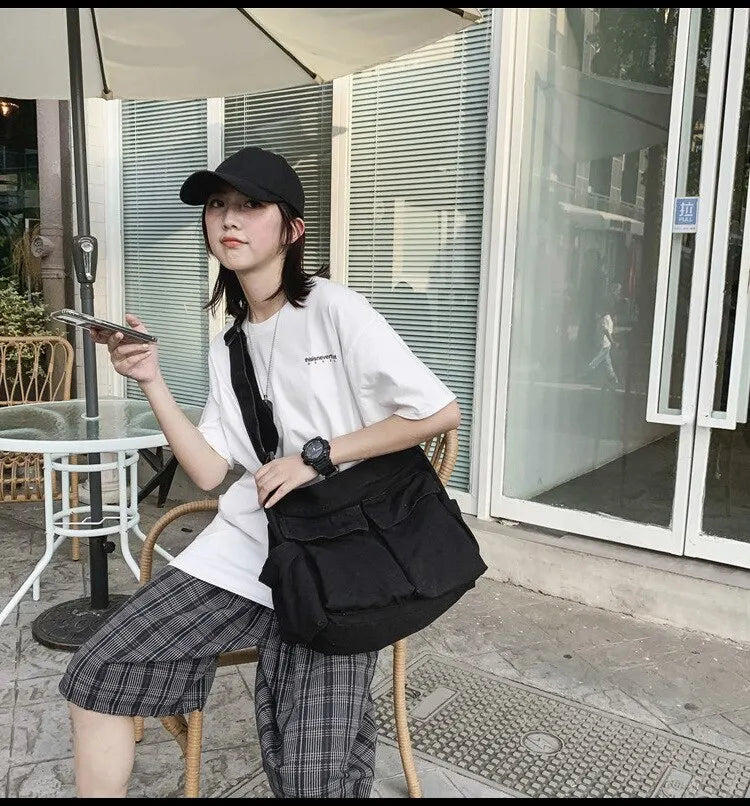 Bolso de Hombro de Lona Vintage Clásico para Mujer, Bandolera Suave de Viaje, Gran Capacidad
