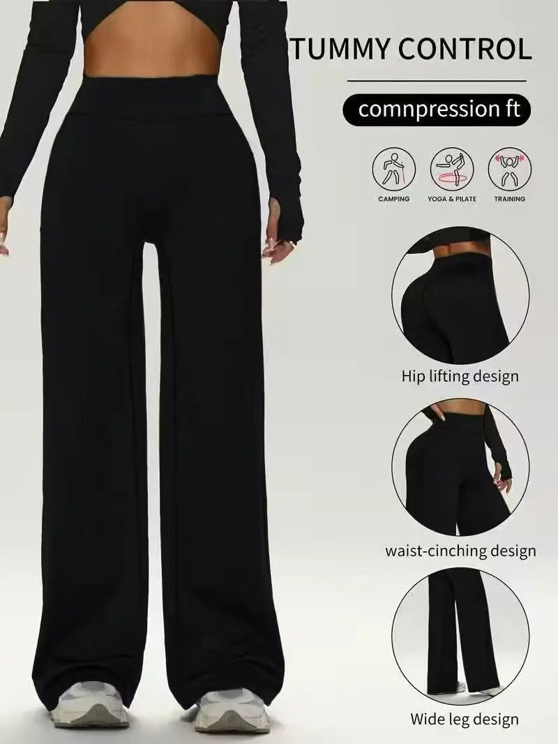 Pantalones Deportivos Suaves de Pierna Recta para Mujer - Transpirables y Ligeros