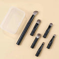 11/6Pcs Mini Travel Makeup Brushes Set with Box Double Ended Soft Hair Short Rod Replaceable Brush Detachable Face Cosmetic Tool